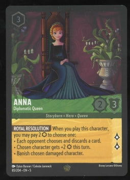Disney Lorcana Anna Diplomatic Queen Gold Foil