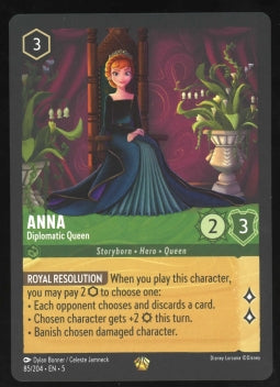 Disney Lorcana Anna Diplomatic Queen Gold