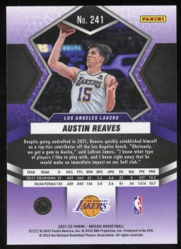 2021-22 Panini Mosaic Austin Reaves RC #241
