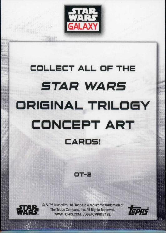 2022 Topps Chrome Star Wars Galaxy Original Trilogy Boba Fett Concept Art #OT2