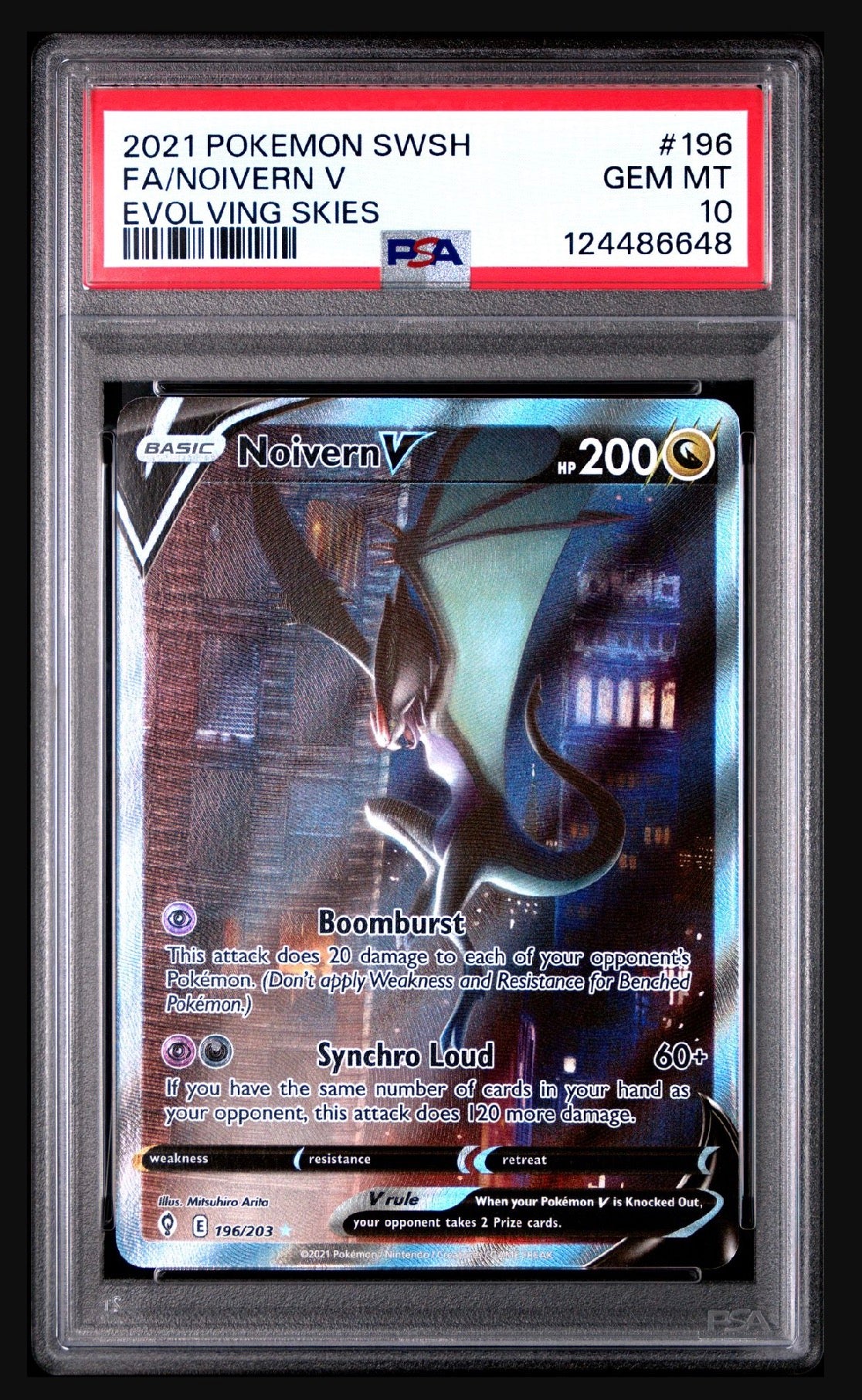 Noivern V (Alternate Full Art) 196/203 Swsh07: Evolving Skies