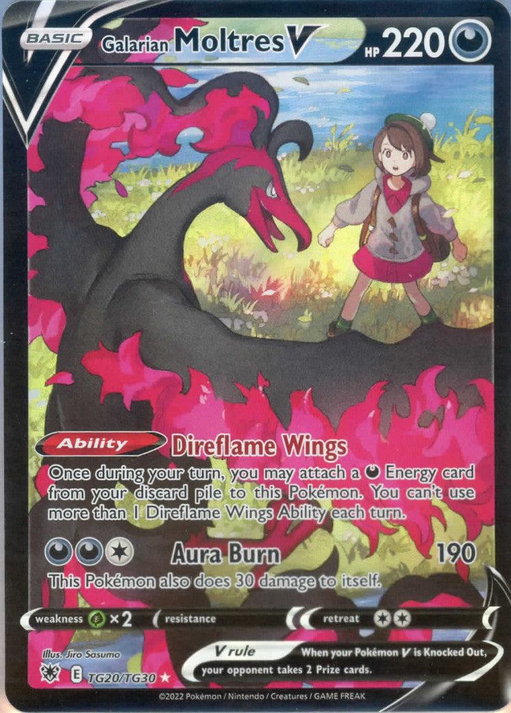 Galarian Moltres V TG20/TG30 Swsh10: Astral Radiance Trainer Gallery Holo