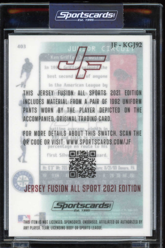 2021 JERSEY FUSION GAME USED JERSEY KEN GRIFFEY JR