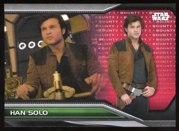 2021 Topps Star Wars Bounty Hunters Han Solo 52/75 Red