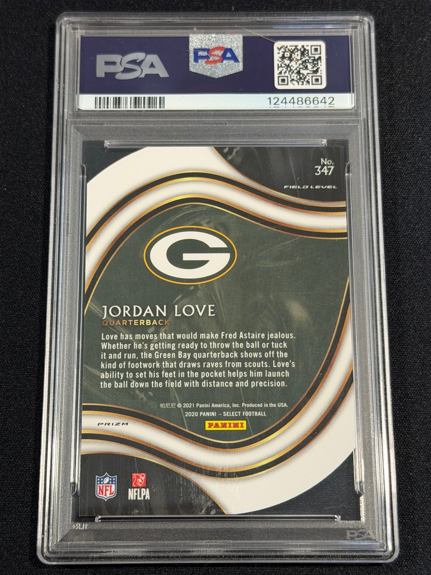 2020 Panini Select Jordan Love Orange Die-Cut Rookie Card