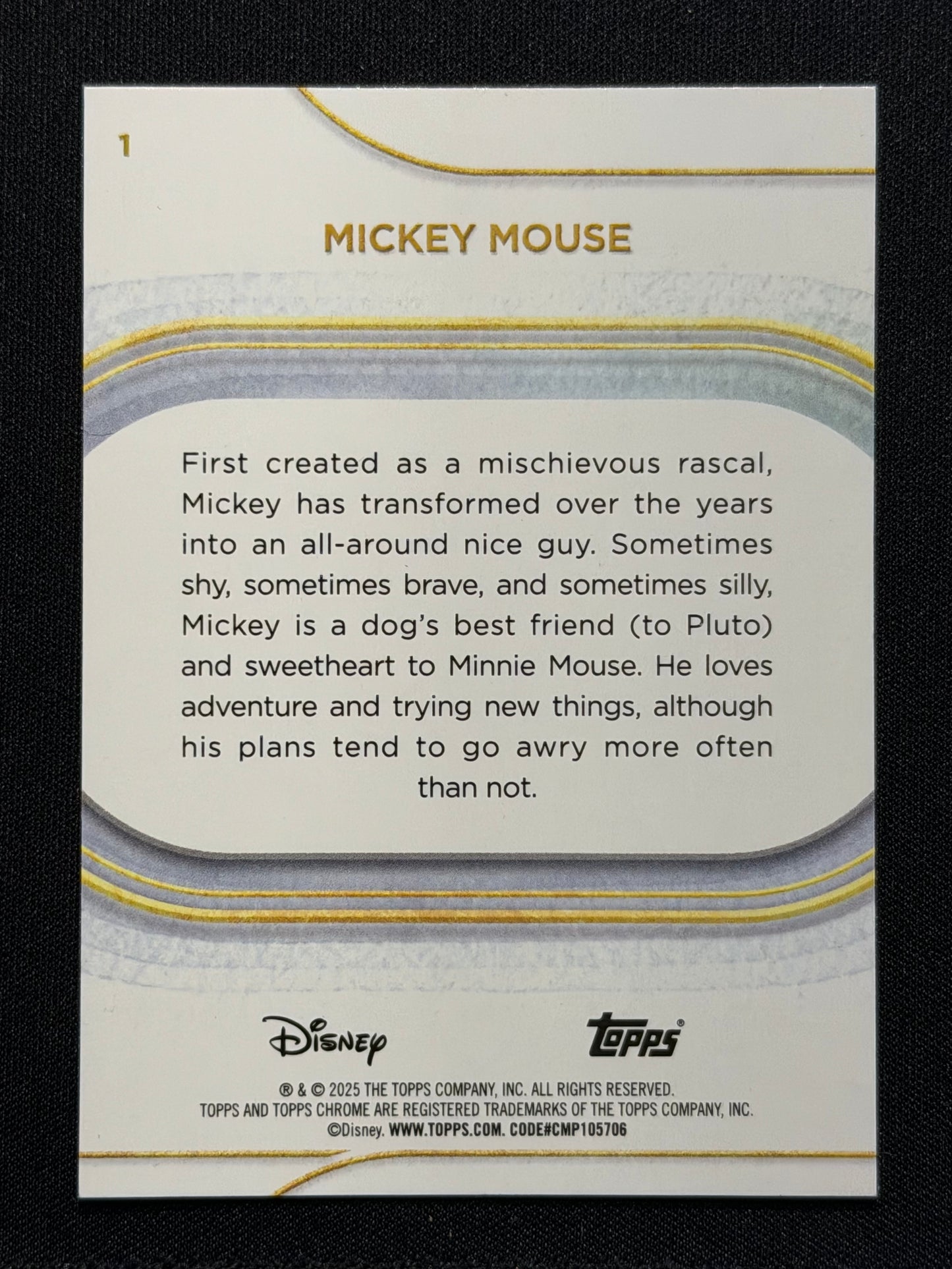 2025 Topps Chrome Disney Mickey Mouse