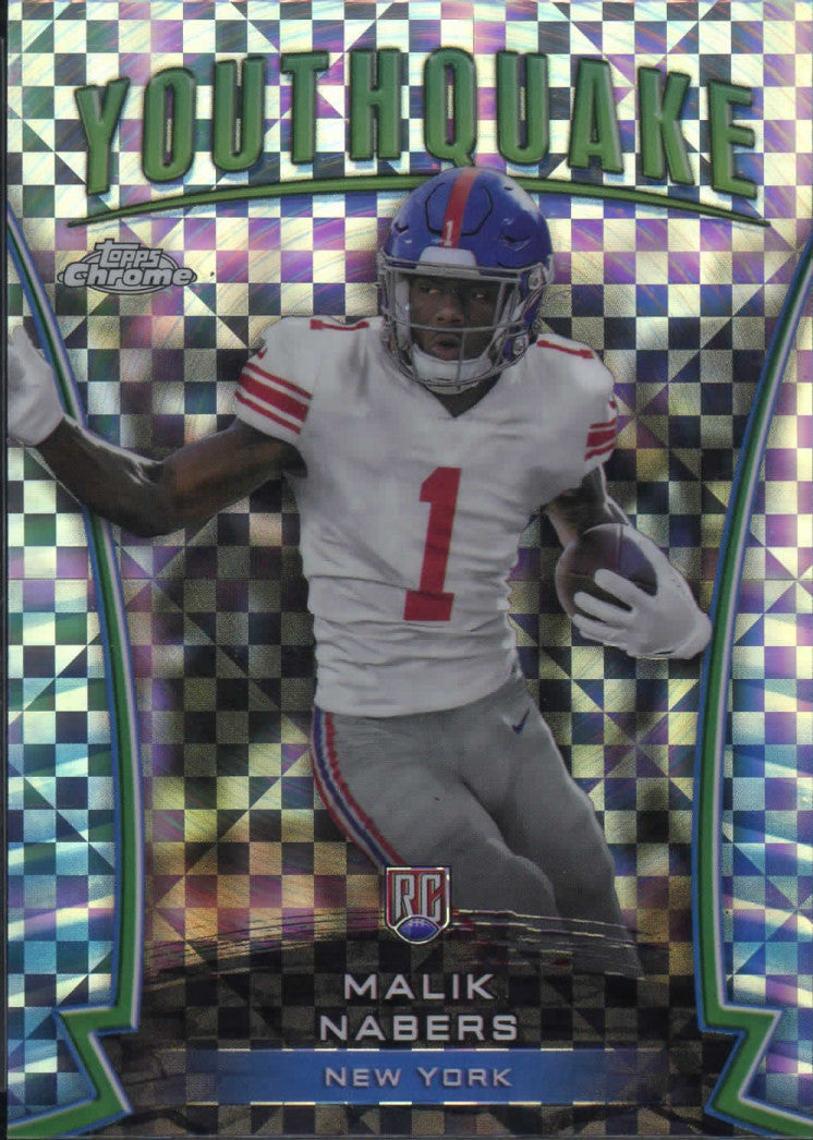 2024 Topps Chrome Football Malik Nabers Youthquake X-Fractor RC