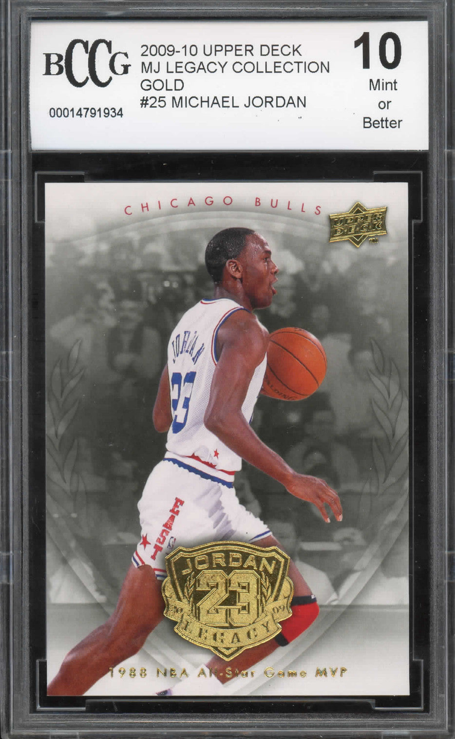 Michael Jordan 2009-10 Upper Deck MJ Legacy Collection Gold #25 BCCG 10 MINT Card