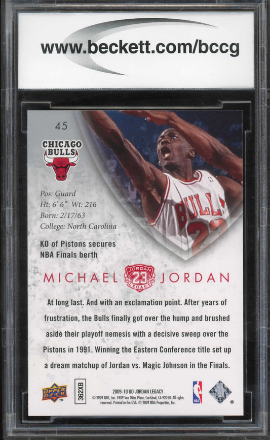 Michael Jordan 2009-10 Upper Deck MJ Legacy Collection Gold #45 BCCG 10 MINT Card