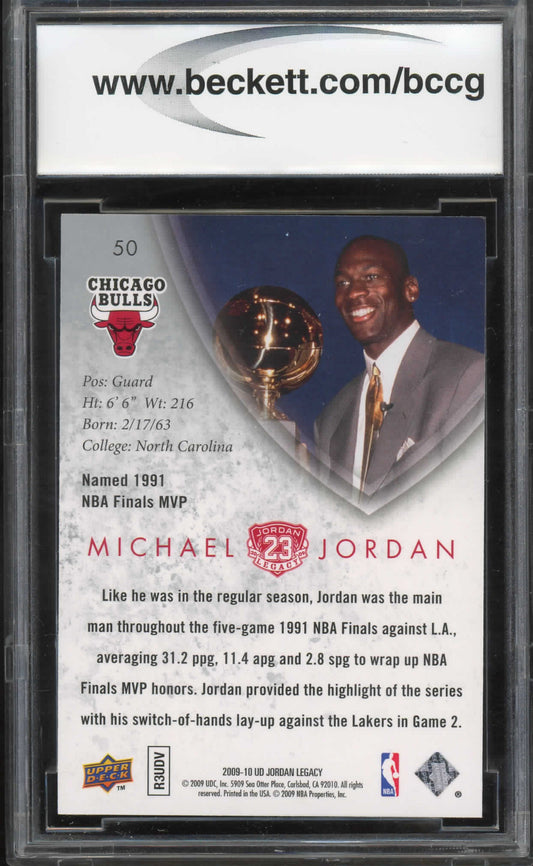 Michael Jordan 2009-10 Upper Deck MJ Legacy Collection Gold #50 BCCG 10 MINT Card