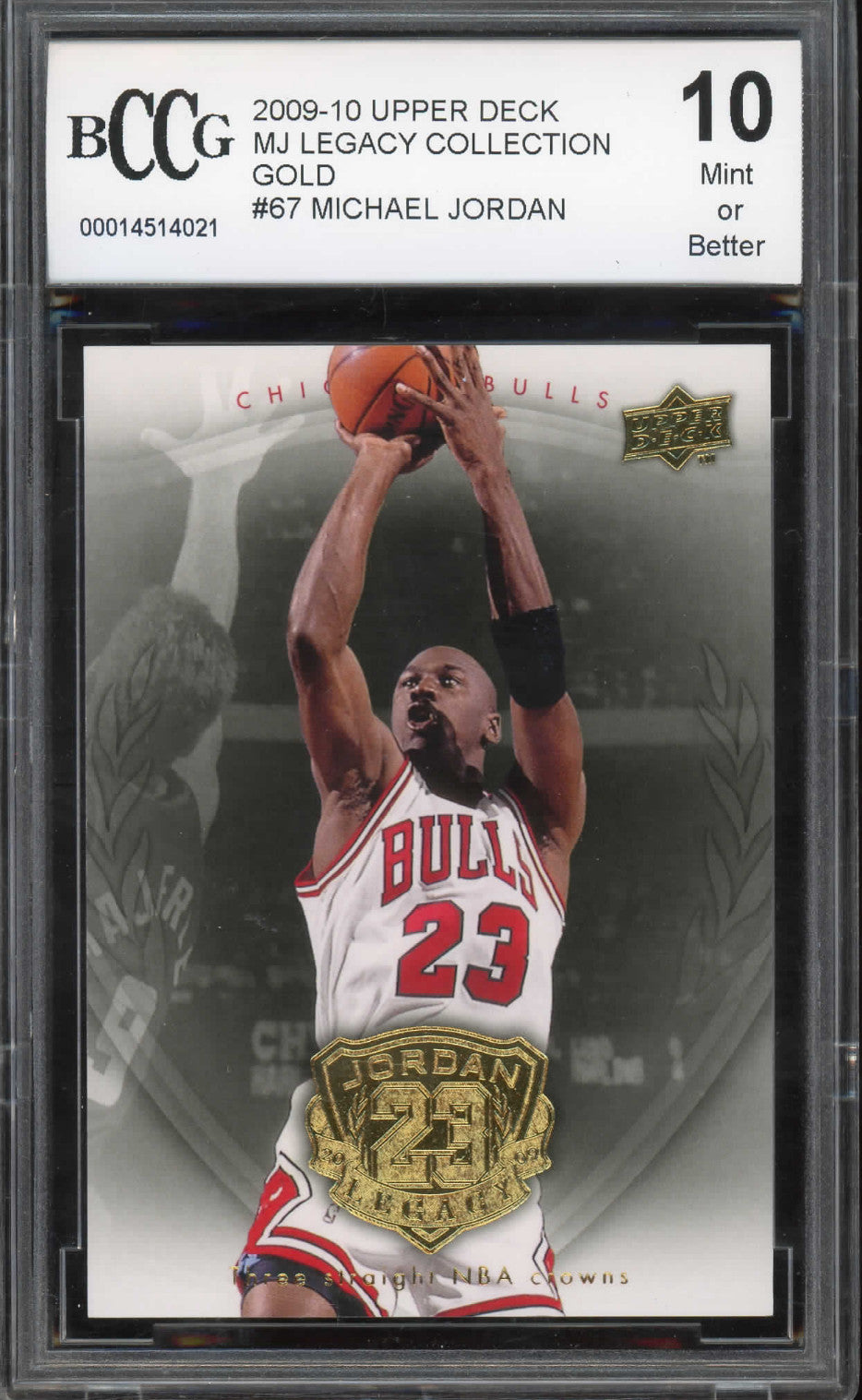 Michael Jordan 2009-10 Upper Deck MJ Legacy Collection Gold #67 BCCG 10 MINT Card