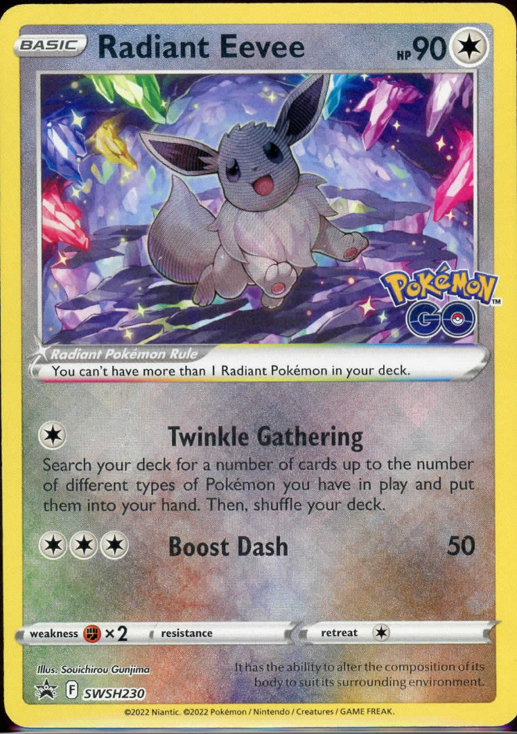 Radiant Eevee SWSH230 SWSH: Sword & Shield Promo Cards Holo