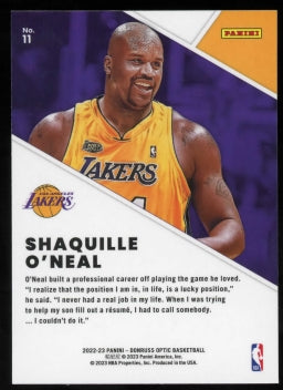 2022-23 Panini Donruss Optic Shaquille O'Neal Winner Stays
