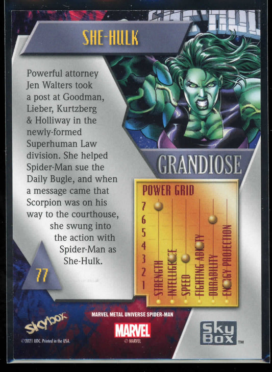 2021 Marvel Metal Universe She-Hulk Grandiose SP SPM