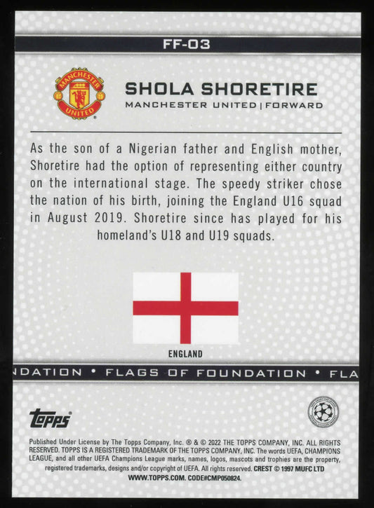 2021-22 UEFA Champions League Flags Of Foundation Shola Shoretire RC