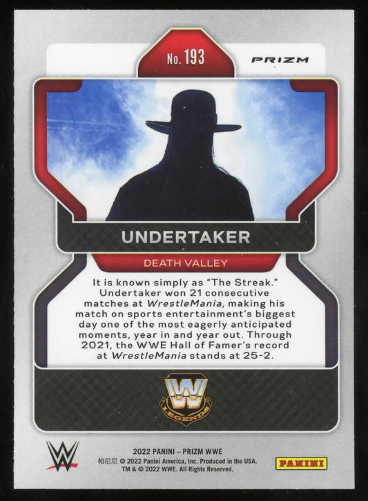 2022 WWE Prizm Undertaker RWB Death Valley