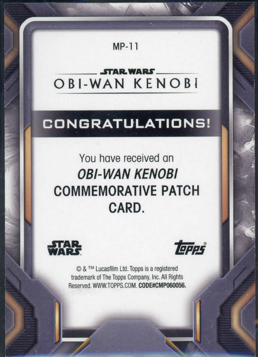2023 Topps Star Wars Obi-Wan Kenobi, Obi-Wan Vs Darth Vader Commemorative Patch Relic