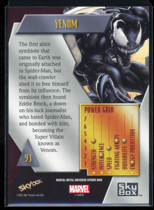 2021 Skybox Marvel Metal Universe Venom Light FX Yellow