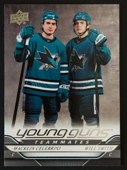2025 Upper Deck Series 2  Young Guns Teammates Macklin Celebrini/Will Smith #499
