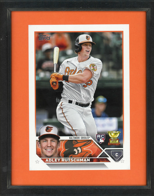 Framed Adley Rutschman  Baltimore Orioles 2023 Topps Flagship Collection SP Variation RC