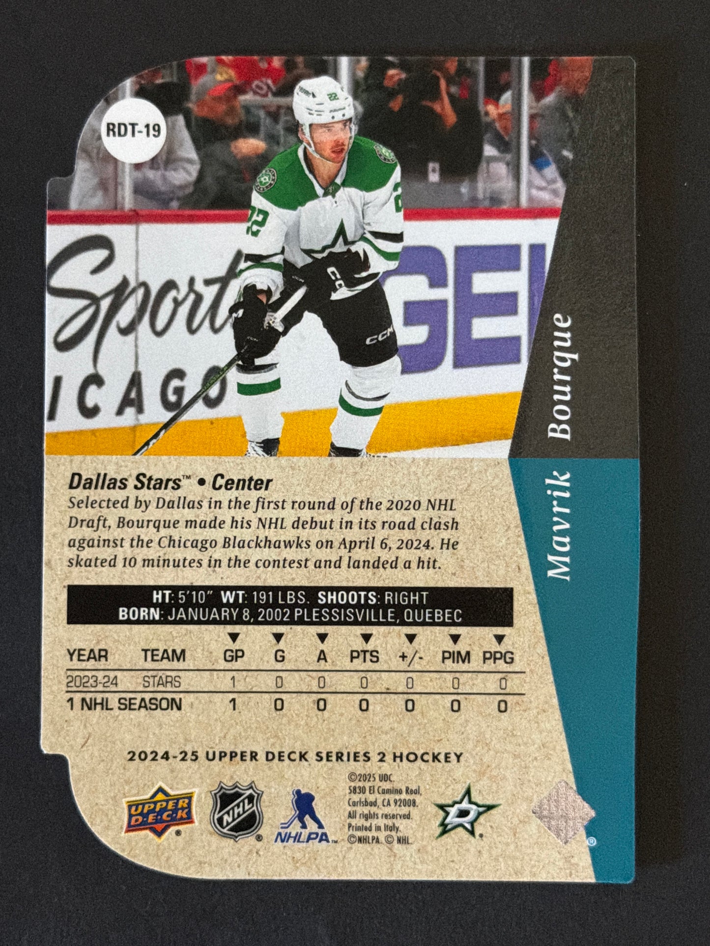 2024-25 Upper Deck Series 2  Mavrik Bourque RDT-19
