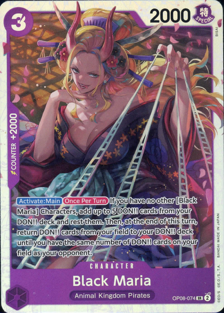 One Piece Black Maria SR OP08-074 TCG Two Legends English