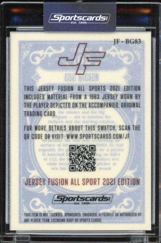2021 JERSEY FUSION GAME USED JERSEY BOB GIBSON