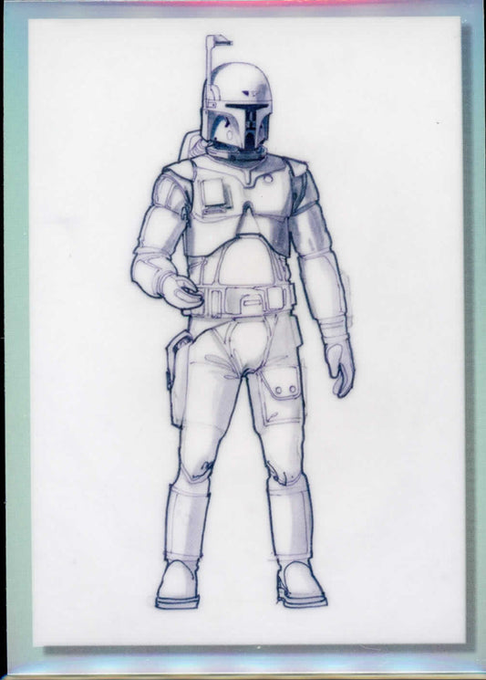 2022 Topps Chrome Star Wars Galaxy Original Trilogy Boba Fett Concept Art #OT2