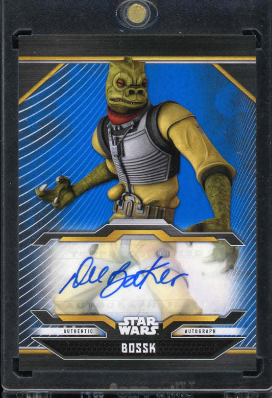 2021 Topps Star Wars Bounty Hunter Dee Bradley Baker as BOSSK 06/99 Auto #A-DB