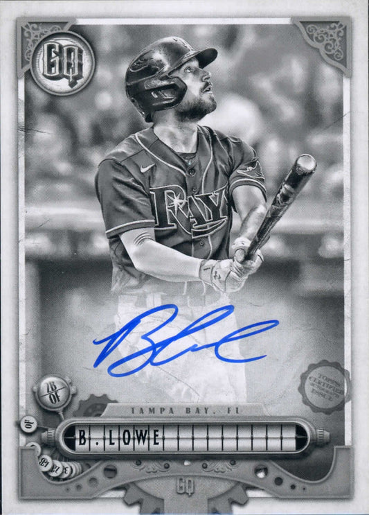 Brandon Lowe 2022 Topps Gypsy Queen Black & White on card Auto 14/50 #GQA-BL