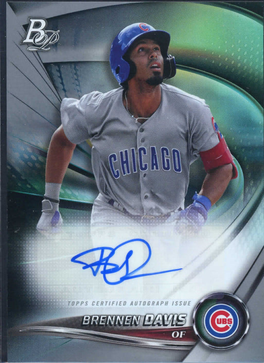 2022 Bowman Platinum Baseball Brennen Davis Auto Chicago Cubs