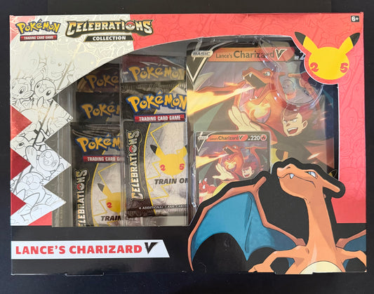 Pokemon TCG: Celebrations 25th Anniversary Lance's Charizard V Box