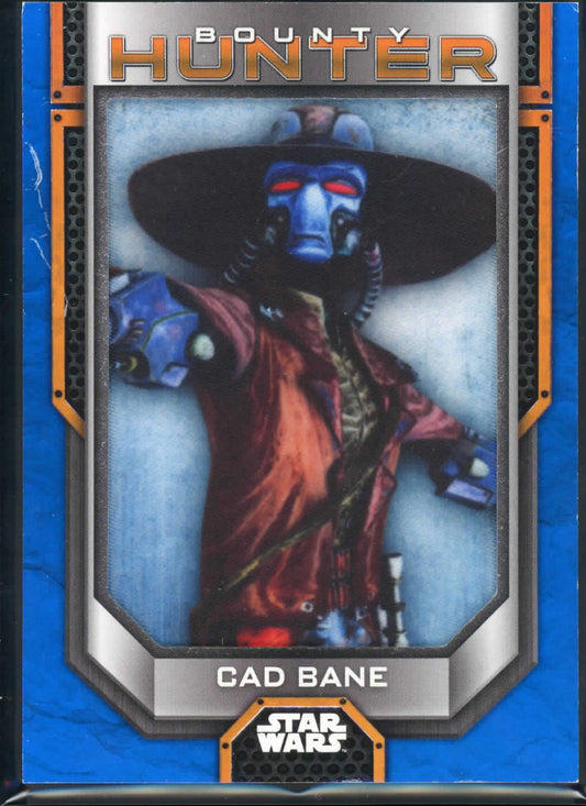 2021 Topps Star Wars Bounty Hunter Cad Bane Patch Blue Parallel 150/199 PBH-CB