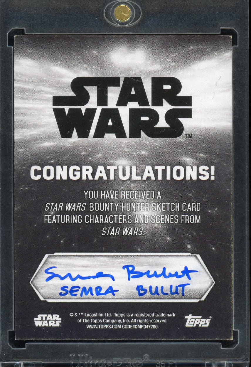 2021 Topps Star Wars Bounty Hunter Sketch Card Caleb Dume, Artist Semra Bulut