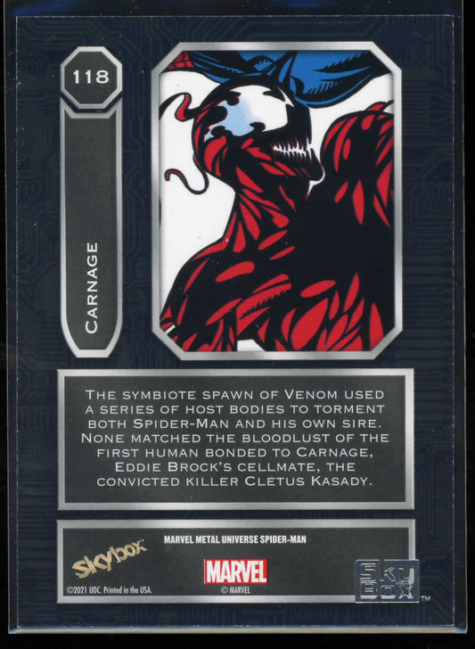 2021 Marvel Metal Universe Carnage Light FX Yellow