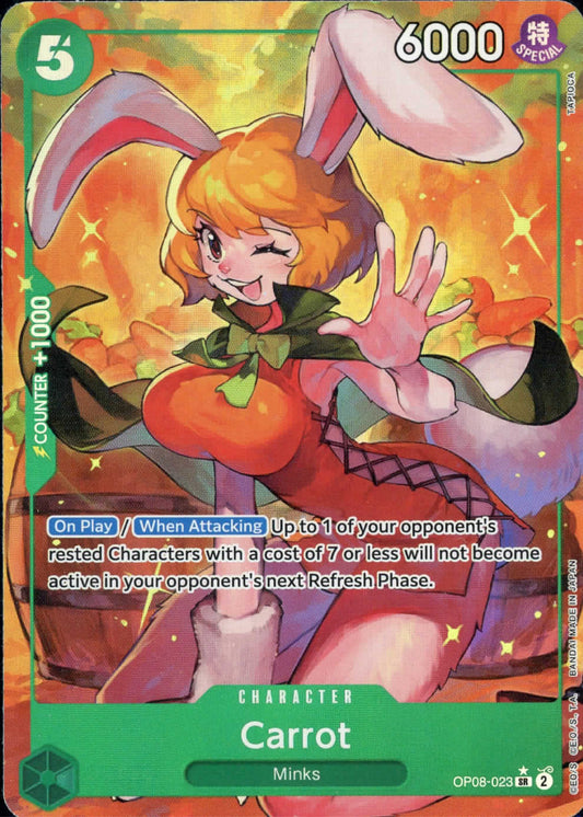 One Piece Carrot (Alt Art) Parallel OP08-023 SR Two Legends TCG