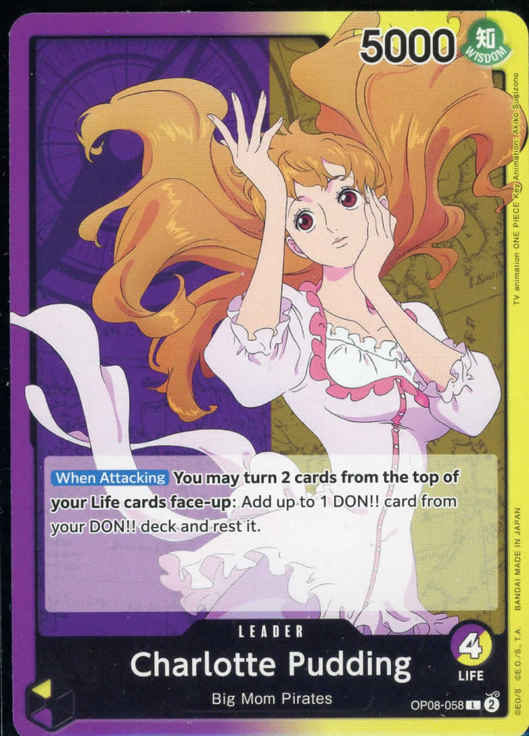 One Piece Charlotte Pudding Two Legends OP08-58 Leader
