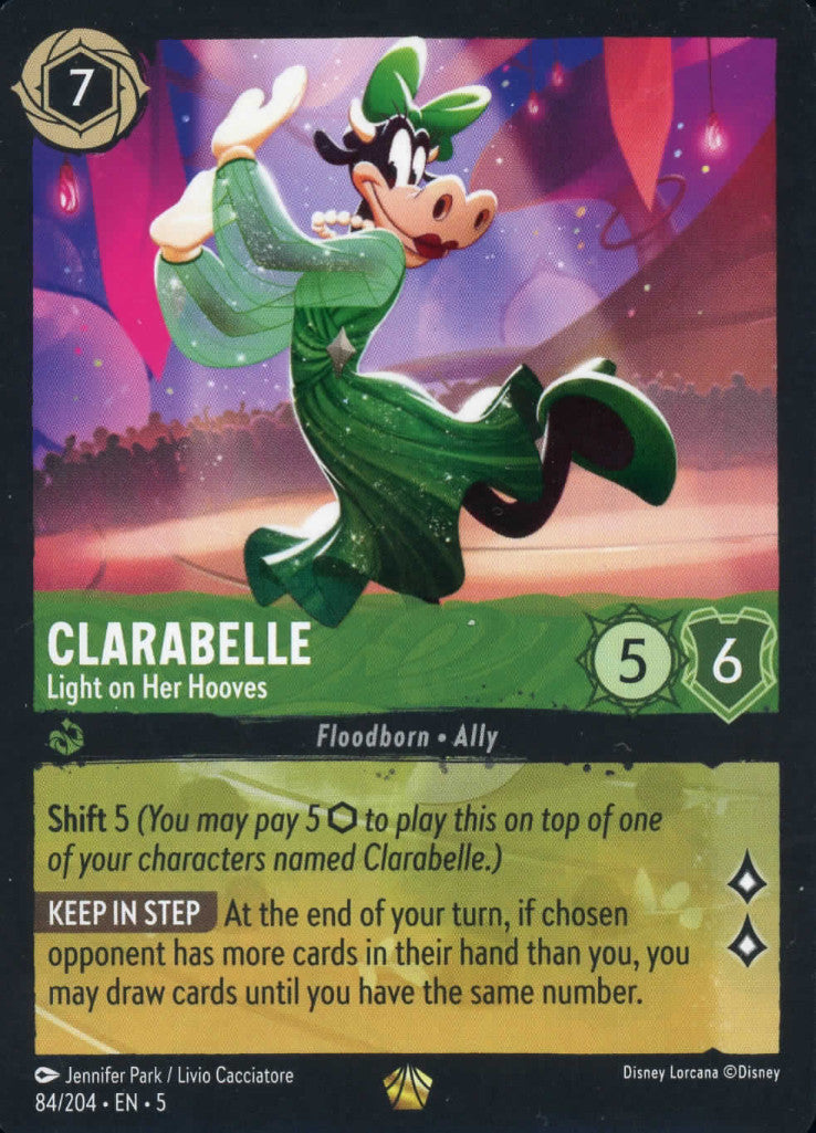 Disney Lorcana Clarabelle Light On Her Hooves Shimmering Skies 84/204