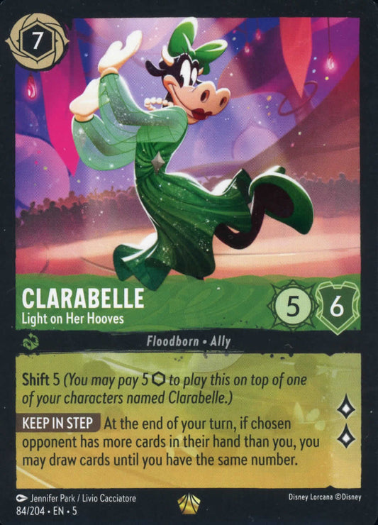 Disney Lorcana Clarabelle Light On Her Hooves Shimmering Skies 84/204