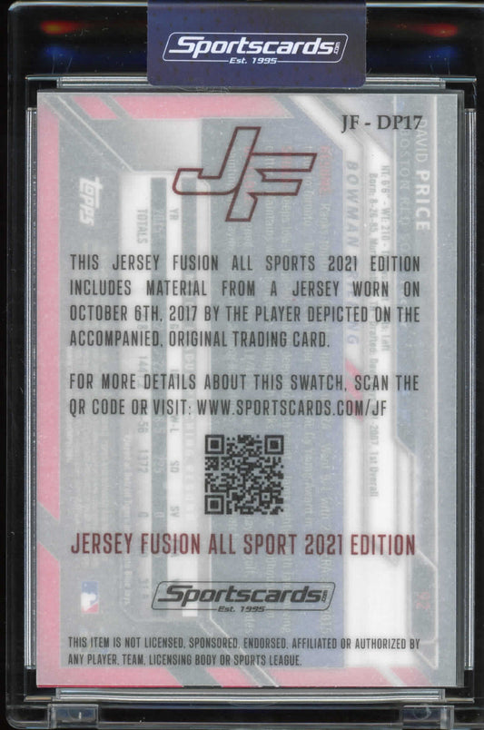 2021 JERSEY FUSION GAME USED JERSEY DAVID PRICE