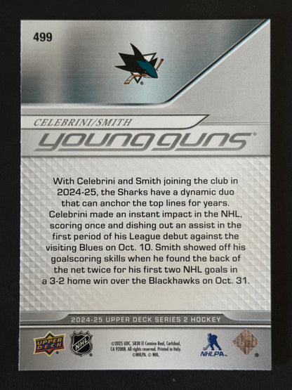 2025 Upper Deck Series 2  Young Guns Teammates Macklin Celebrini/Will Smith #499