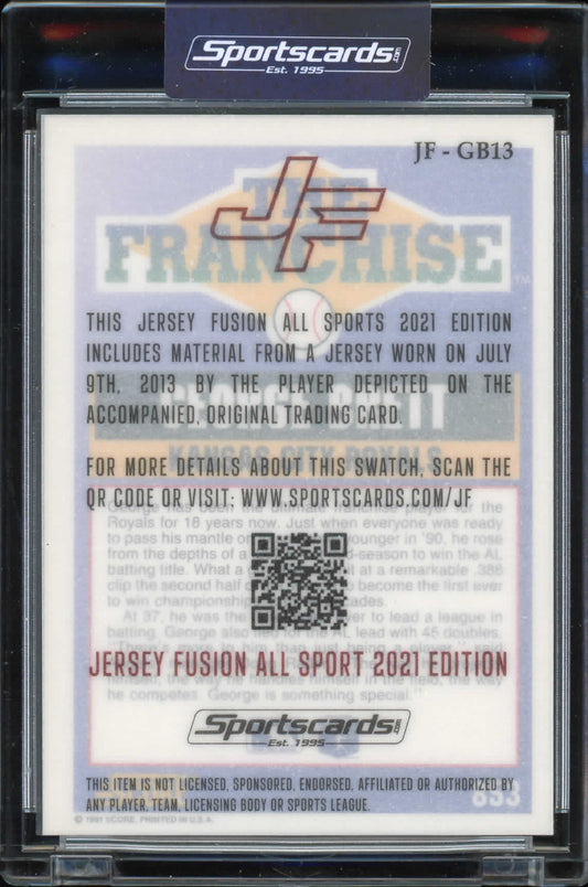 2021 JERSEY FUSION GAME USED JERSEY GEORGE BRETT