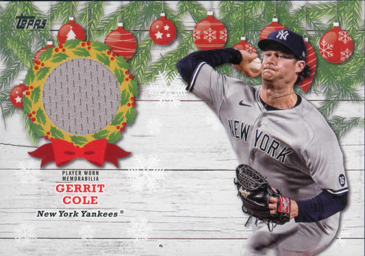 2022 Topps Holiday Gerrit Cole Holiday Relics Jersey Patch New York Yankees