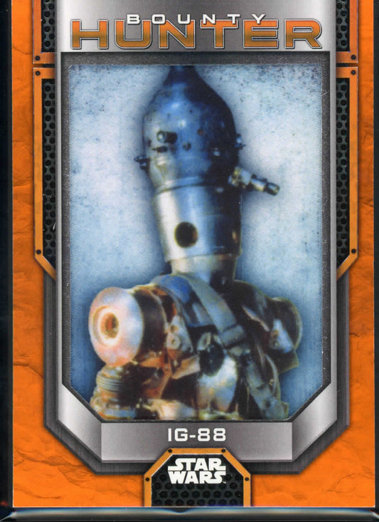 2021 Topps Star Wars Bounty Hunter IG-88 Patch Orange Parallel 010/250 PBH-IG