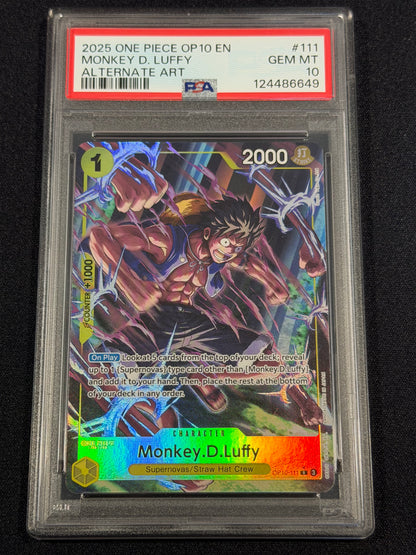 One Piece Card Monkey.D.Luffy OP10-111 Alternate Art