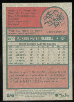 2024 Topps Heritage High Number Jackson Merrill RC