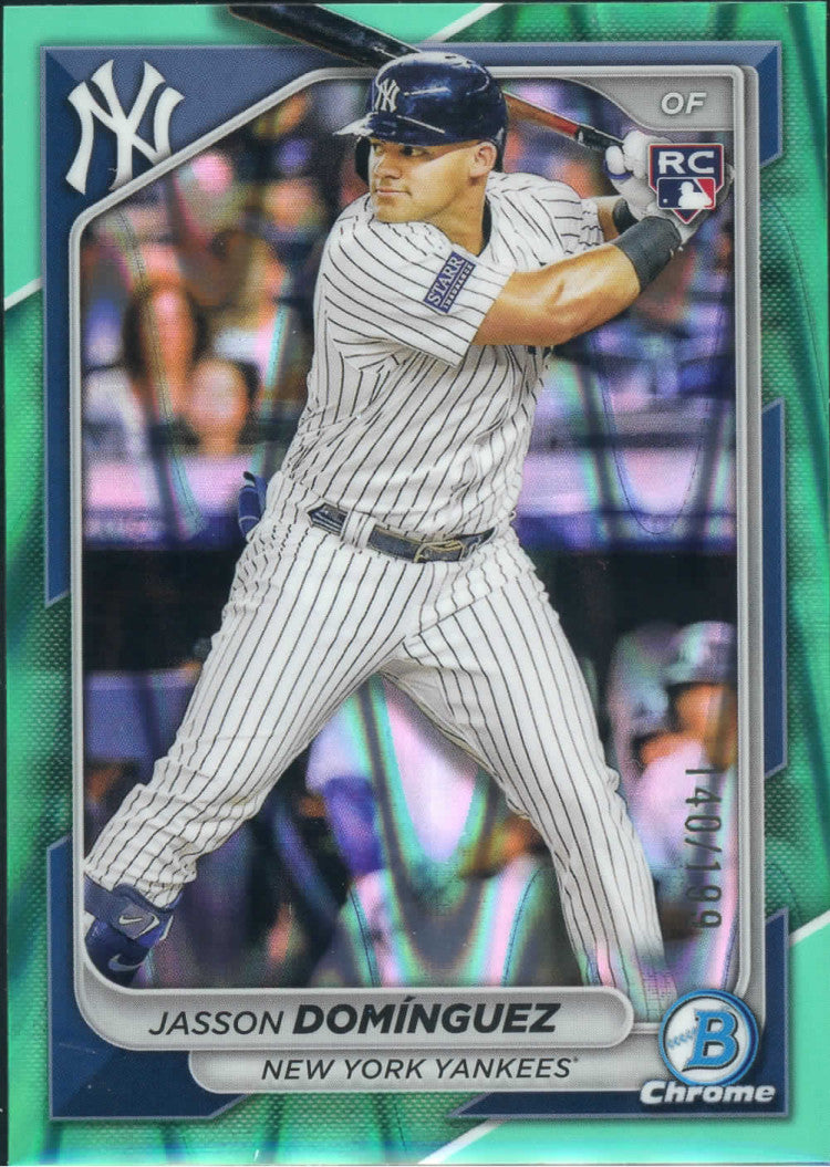 2024 Bowman Chrome Jasson Dominguez Rookie Aqua Raywave /199 (RC)