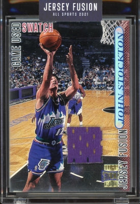 2021 Jersey Fusion John Stockton Game Used Jersey #JF-JSDT