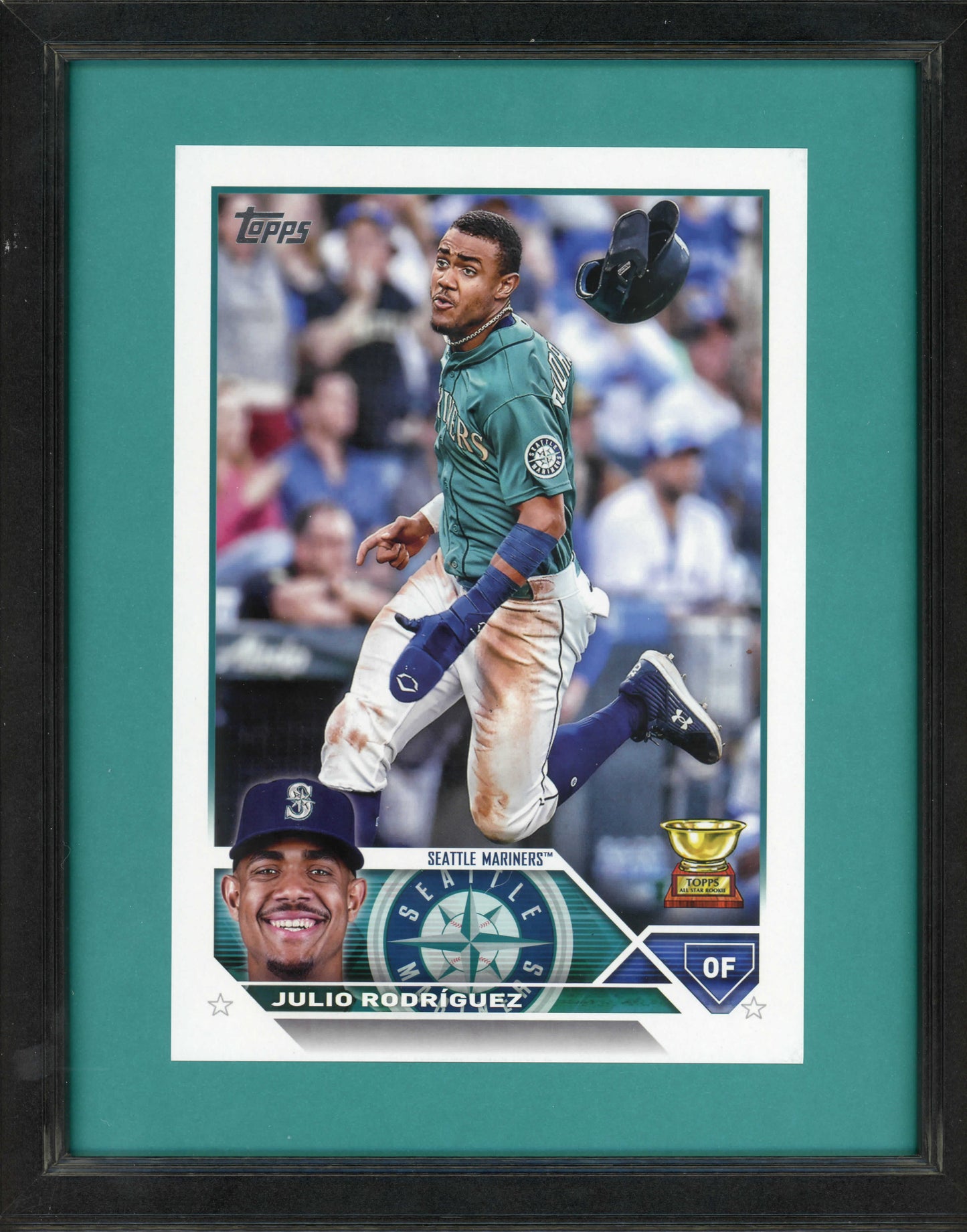 Framed Julio Rodriguez Seattle Mariners 2023 Topps Flagship Collection SP Variation