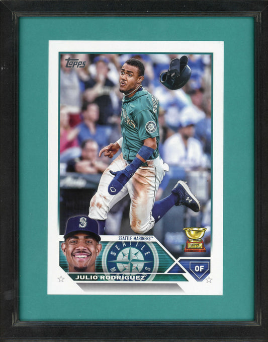 Framed Julio Rodriguez Seattle Mariners 2023 Topps Flagship Collection SP Variation